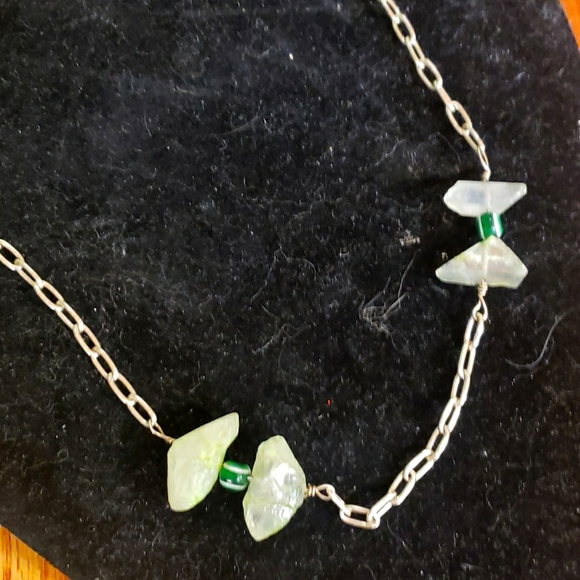 The evil eye / green quartz and sterling silver  oval chain. Protection from neg - Picture 9 of 11